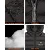 imageVenustas Kids Heated Jacket with Battery Pack Boys Girls Lightweight Electric Heated CoatBlack