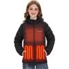 imageVenustas Kids Heated Jacket with Battery Pack Boys Girls Lightweight Electric Heated CoatBlack