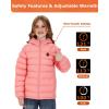 imageVenustas Kids Heated Jacket with Battery Pack Boys Girls Lightweight Electric Heated CoatPink