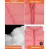 imageVenustas Kids Heated Jacket with Battery Pack Boys Girls Lightweight Electric Heated CoatPink