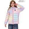 imageVenustas Kids Heated Jacket with Battery Pack Boys Girls Lightweight Electric Heated CoatPink Ombre