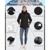 imageVenustas Lightweight Womens Heated Jacket with 12V Battery Versatile Softshell Coat Heated Clothing for Hiking SkiingBlack