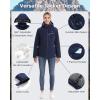 imageVenustas Lightweight Womens Heated Jacket with 12V Battery Versatile Softshell Coat Heated Clothing for Hiking SkiingNavy