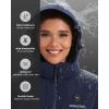 imageVenustas Lightweight Womens Heated Jacket with 12V Battery Versatile Softshell Coat Heated Clothing for Hiking SkiingNavy