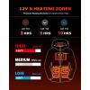 imageVenustas Lightweight Womens Heated Jacket with 12V Battery Versatile Softshell Coat Heated Clothing for Hiking SkiingNavy
