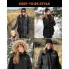 imageVenustas Womens Heated Parka Jacket with Battery Heated Coat with Detachable Faux Fur HoodBlack