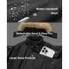 imageVenustas Womens Heated Parka Jacket with Battery Heated Coat with Detachable Faux Fur HoodBlack