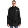imageVenustas Womens Heated Parka Jacket with Battery Heated Coat with Detachable Faux Fur HoodBlack