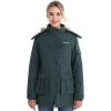 imageVenustas Womens Heated Parka Jacket with Battery Heated Coat with Detachable Faux Fur HoodForest Green