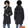 imageVenustas Womens Recycled Down Heated Jacket with Battery Pack Winter Heated Puffer Coat with Detachable HoodBlack
