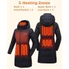 imageVenustas Womens Recycled Down Heated Jacket with Battery Pack Winter Heated Puffer Coat with Detachable HoodBlack