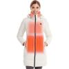 imageVenustas Womens Recycled Down Heated Jacket with Battery Pack Winter Heated Puffer Coat with Detachable HoodWhite