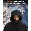 imageVenustas Mens Heated 3L Ski Insulated Jacket with 12V Battery Waterproof WindproofBreathable RECCO Reflector Built inBlack