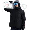 imageVenustas Mens Heated 3L Ski Insulated Jacket with 12V Battery Waterproof WindproofBreathable RECCO Reflector Built inBlack