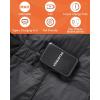 imageVenustas Mens Heated Down Jacket with Battery Pack Electric Lightweight Packable Puffer Jacket Heated Coat for OutdoorsBlack