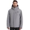 imageVenustas Mens Heated Jacket with Battery Pack Windproof Electric Insulated Coat with Detachable HoodGray