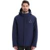 imageVenustas Mens Heated Jacket with Battery Pack Windproof Electric Insulated Coat with Detachable HoodNavy