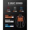 imageVenustas Mens Heated Jacket with Battery Soft Fleece Heated Coat Durable YKK ZipperBlack