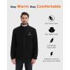 imageVenustas Mens Heated Jacket with Battery Soft Fleece Heated Coat Durable YKK ZipperBlack
