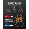 imageVenustas Mens Heated Jacket with Battery Soft Fleece Heated Coat Durable YKK ZipperBlackgrill