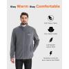 imageVenustas Mens Heated Jacket with Battery Soft Fleece Heated Coat Durable YKK ZipperGrey