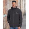imageVenustas Softshell Heated Jacket for Men with Battery Pack Water Repellent Electric Heated CoatBlack