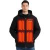 imageVenustas 12V Mens DualControl Heated Canvas Jacket with Battery Winter Heated Hoodie12VDual Control