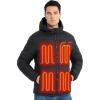 imageVenustas Mens Heated Down Jacket with Battery Pack Electric Lightweight Packable Puffer Jacket Heated Coat for OutdoorsBlack
