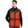 imageVenustas Mens Heated Down Vest with Battery Pack 74V Included 90 Duck Down Lightweight Electric Vest for Hiking HuntingBlack