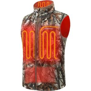 imageVenustas Heated Hunting Vest For Men 20Hour Runtime Rechargeable Heated Camo Vest with Battery IncludedNext Camo G2