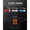imageVenustas Heated Wearable Blanket Hoodie with Battery Pack 74V Oversized Sherpa Blanket Hoodie Sweatshirt Cozy Warm SoftBlack