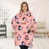 imageVenustas Heated Wearable Blanket Hoodie with Battery Pack 74V Oversized Sherpa Blanket Hoodie Sweatshirt Cozy Warm SoftPenguin