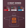 imageVenustas Heated Wearable Blanket Hoodie with Battery Pack 74V Oversized Sherpa Blanket Hoodie Sweatshirt Cozy Warm SoftRed Wine