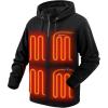 imageVenustas Unisex QuarterZip Heated Pullover Hoodie Heated Sweatshirt for Men ampamp Women 6 Heating Zones with Battery IncludedBlack