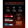 imageVenustas 12V Lightweight Mens Heated Jacket with Battery Versatile Soft Shell Heated Coat with Detachable HoodBlack