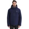 imageVenustas 12V Lightweight Mens Heated Jacket with Battery Versatile Soft Shell Heated Coat with Detachable HoodNavy
