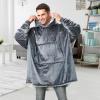 imageVenustas Heated Wearable Blanket Hoodie with Battery Pack 74V Oversized Sherpa Blanket Hoodie Sweatshirt Cozy Warm SoftGrey