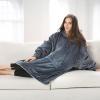 imageVenustas Heated Wearable Blanket Hoodie with Battery Pack 74V Oversized Sherpa Blanket Hoodie Sweatshirt Cozy Warm SoftGrey