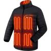 imageVenustas Mens Recycled Heated Down Jacket with Battery Pack Lightweight Electric Puffer Coat 90 Down Heated ClothingBlack