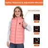imageVenustas Kids Heated Vest with Battery Pack Girls Lightweight Electric Heated VestPink