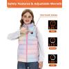 imageVenustas Kids Heated Vest with Battery Pack Girls Lightweight Electric Heated VestPink Ombre