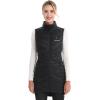 imageVenustas Long Quilted Heated Vest for Women with Battery Windproof Electric Puffer Vest with Curved HemBlack