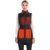 imageVenustas Long Quilted Heated Vest for Women with Battery Windproof Electric Puffer Vest with Curved HemBlack