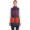 imageVenustas Long Quilted Heated Vest for Women with Battery Windproof Electric Puffer Vest with Curved HemNavy Blue