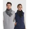 imageVenustas Heated Down Scarf with Battery 20H Long Lasting Warmth 90 White Duck Down Heated Neck Warmer for Women MenBlack
