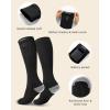 imageVenustas Heated Socks Women Men Rechargeable Electric Socks with Battery Washable Unisex Sock for Ski HuntingBlackGray