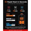 imageVenustas Heated Vest for Men 9V USBC Fast Heating Electric Vest Compatible with Power Banks Battery Not IncludedBlack