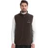 imageVenustas Mens Fleece Heated Vest with Battery Lightweight Insulated Electric VestBrown