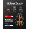 imageVenustas Mens Heated Jacket with Battery 11Hour Warmth Waterproof Detachable Hood Perfect for Outdoor Winter ActivitiesBlack