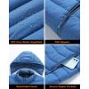 imageVenustas Unisex Heated Jacket with Battery Heated Coat for Women and Men with Detachable HoodSapphire Blue